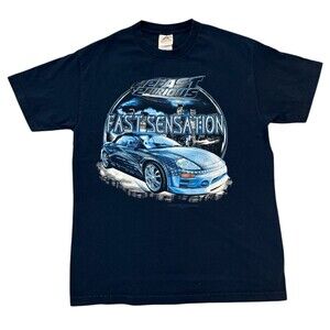 Vintage 2 Fast 2 Furious Fast Sensation Navy Movie Promo T-Shirt: Large